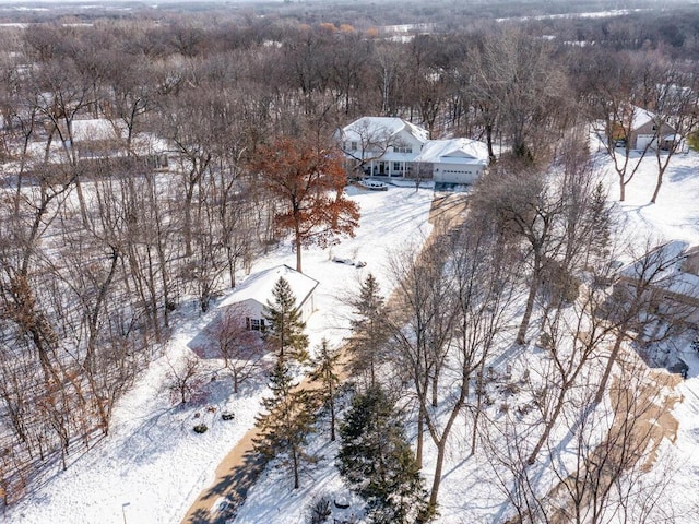 view of snowy aerial view