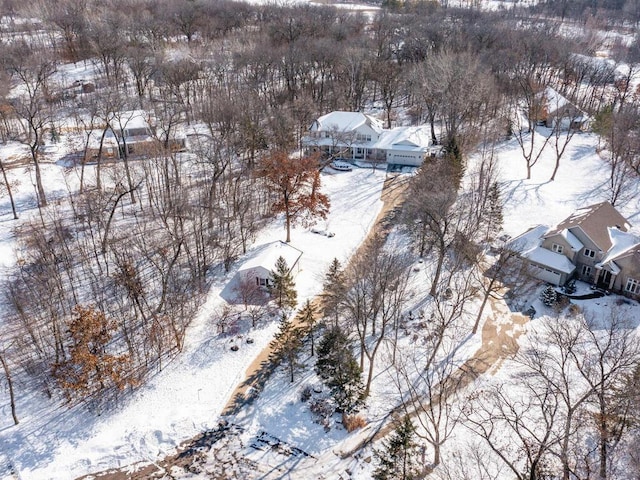 view of snowy aerial view