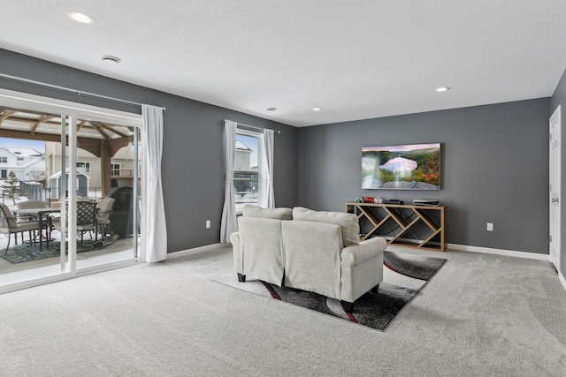 view of carpeted living room