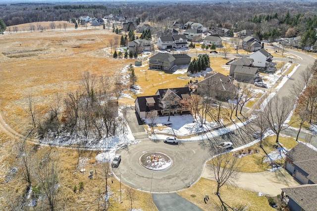 bird's eye view with a residential view