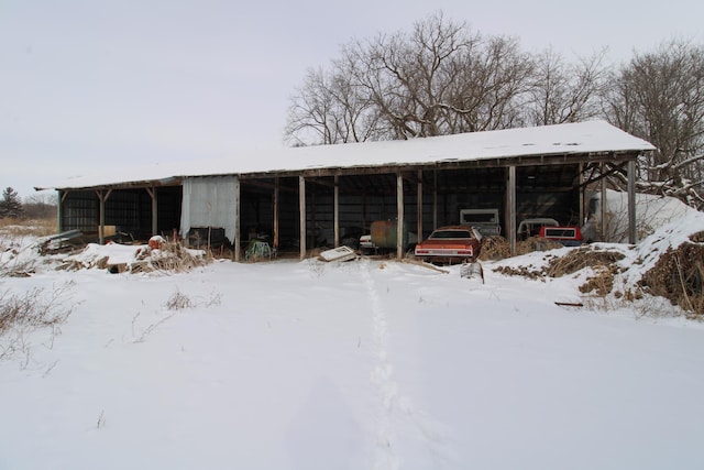 view of snow covered structure