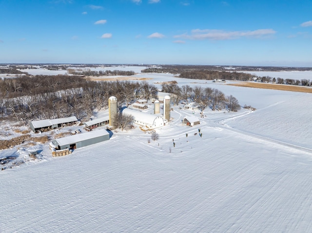 view of snowy aerial view