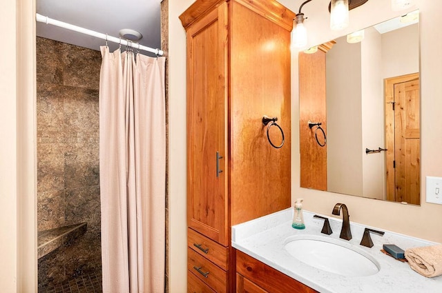 1036 Ziebarth Rd, Wrenshall, MN 55797 - bathroom with vanity and a shower with shower curtain