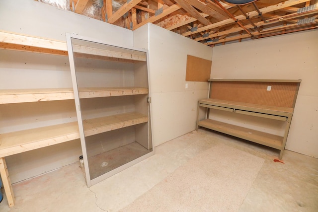 view of storage room