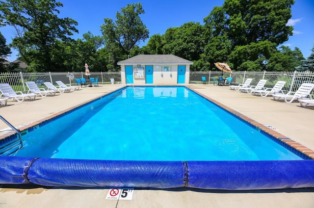 view of pool with a patio