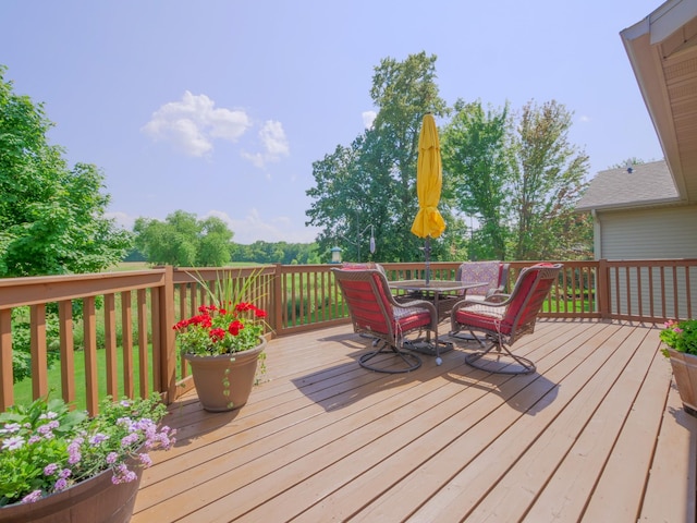 view of wooden deck