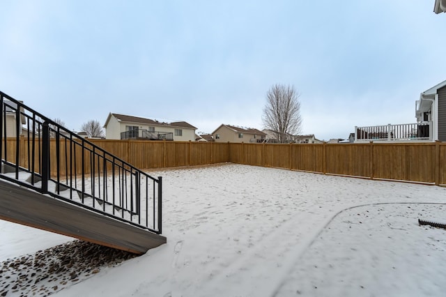 view of snowy yard