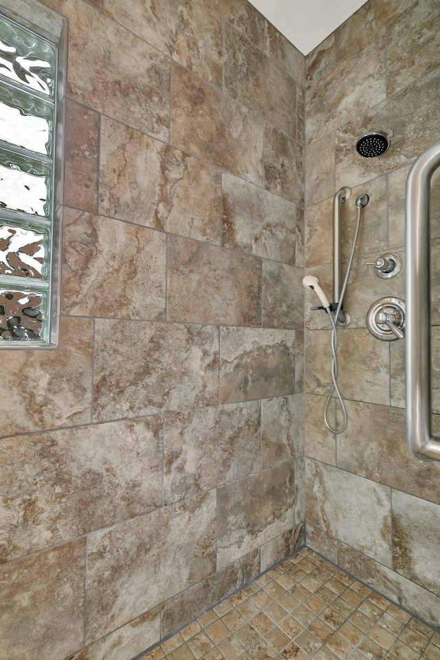 details with tiled shower