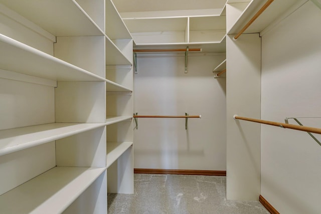 view of walk in closet