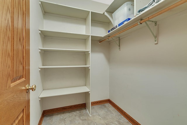 view of walk in closet