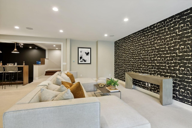 view of carpeted living room