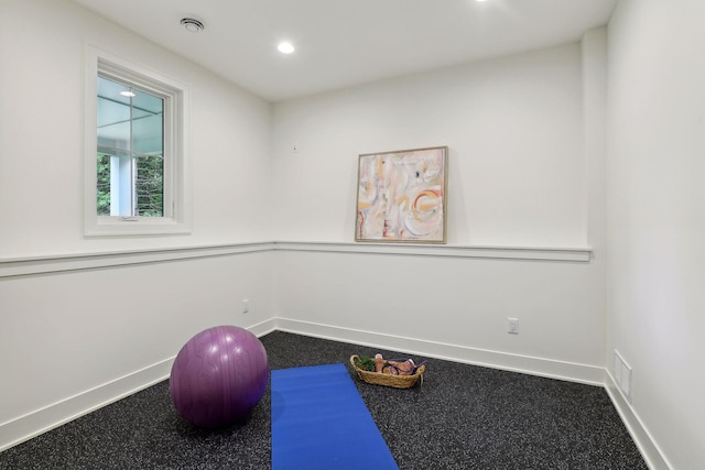 view of workout area