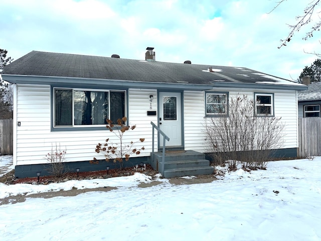 view of bungalow-style home