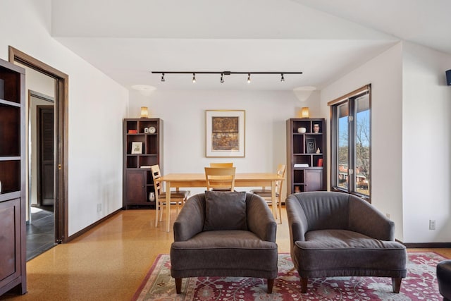 sitting room with baseboards