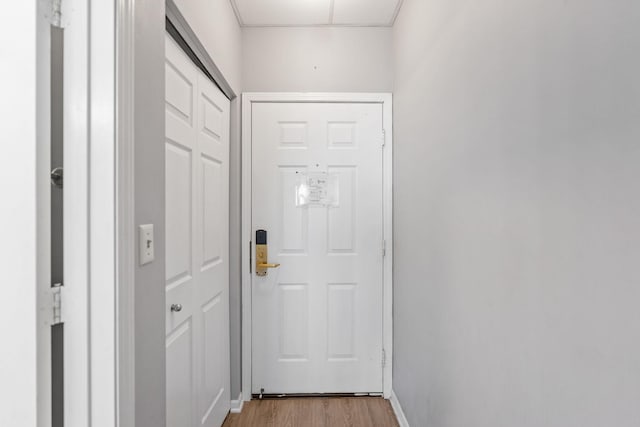 entryway featuring light wood-type flooring