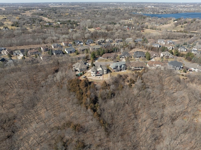 aerial view with a residential view