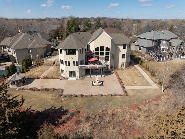 aerial view with a residential view