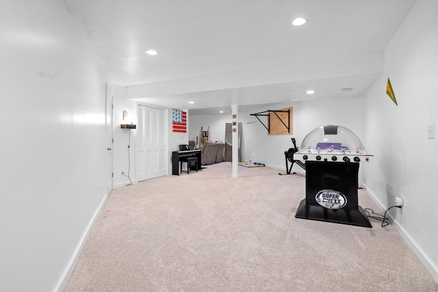 playroom featuring carpet floors