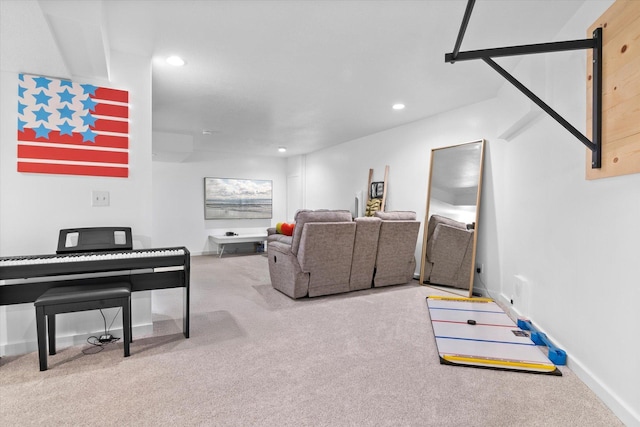 view of carpeted living room