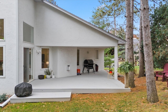 exterior space featuring a wooden deck