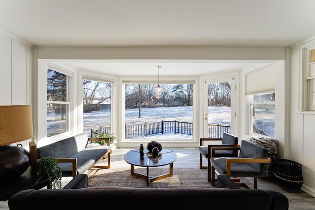 view of sunroom