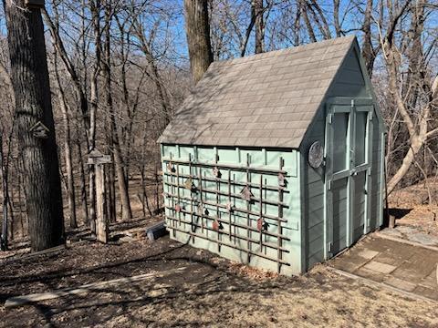 view of shed