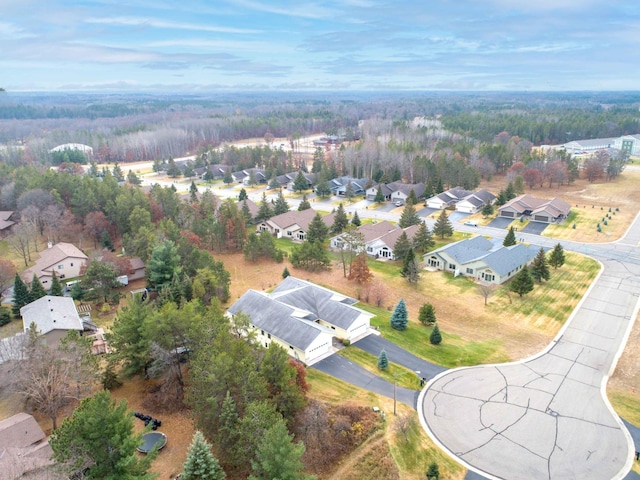 drone / aerial view with a residential view