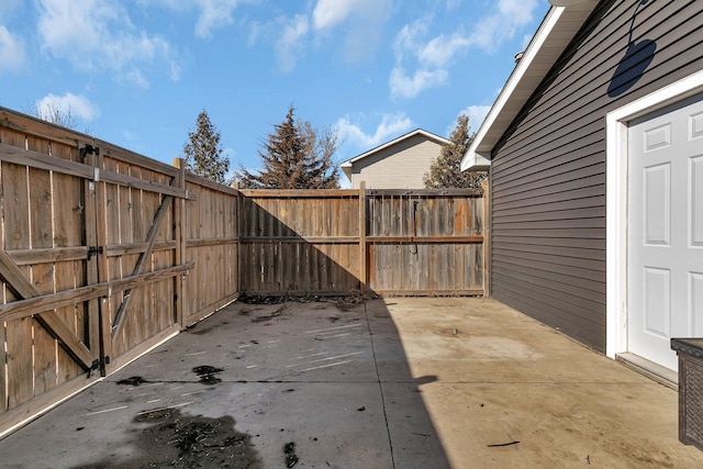 view of patio with fence