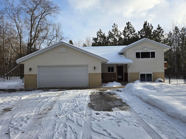 view of front of home with brick siding