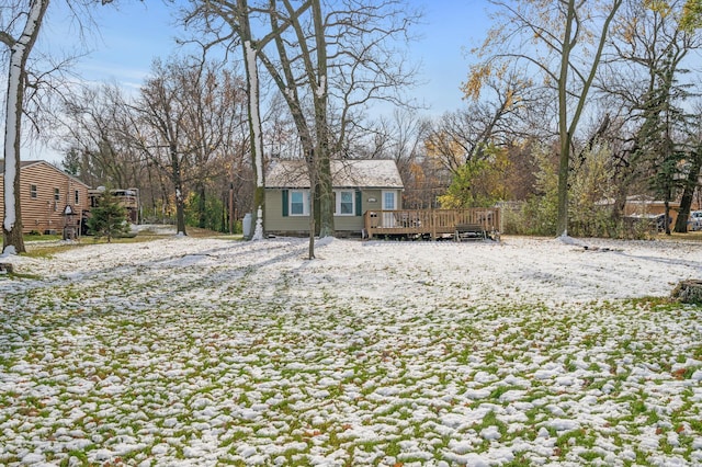 exterior space featuring a deck