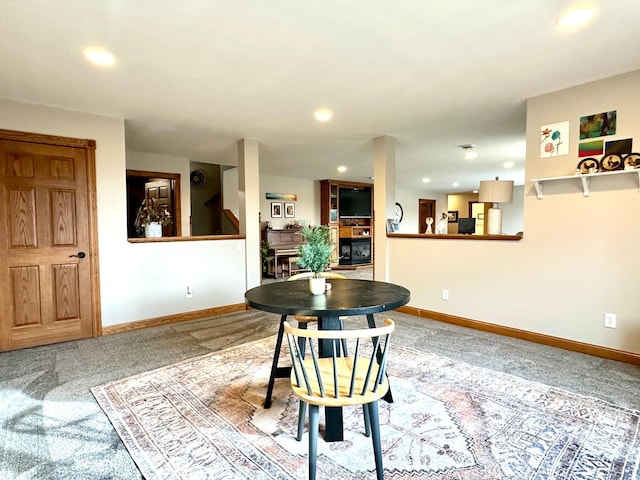 13943 Sundberg Ave, Graham Lakes Twp, MN 56131 - carpeted dining room featuring recessed lighting and baseboards