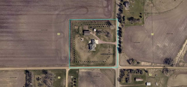 13943 Sundberg Ave, Graham Lakes Twp, MN 56131 - aerial view of property's location featuring property boundaries highlighted