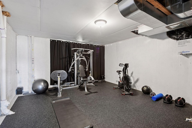 view of exercise room