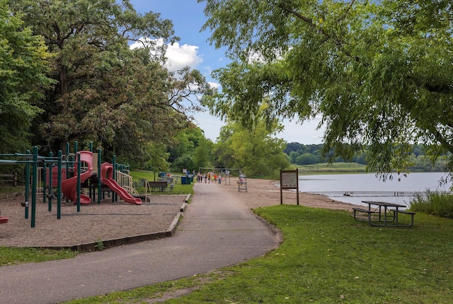 community play area featuring a lawn