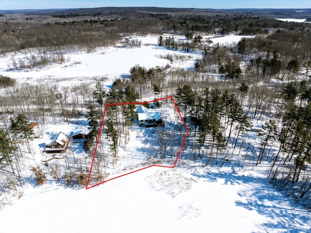 2568 28 1/4 St, Cedar Lake Twp, WI 54817 - view of snowy aerial view