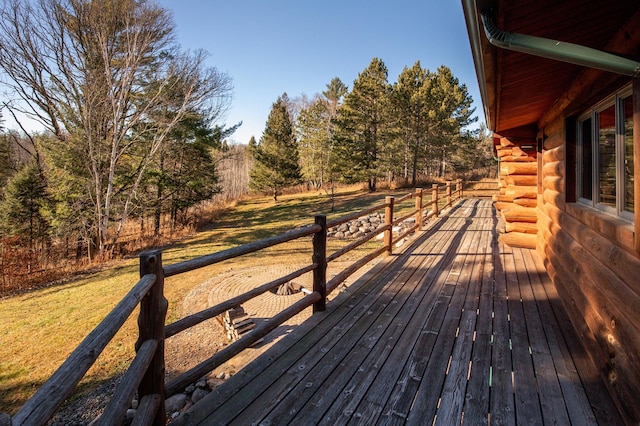 view of wooden terrace