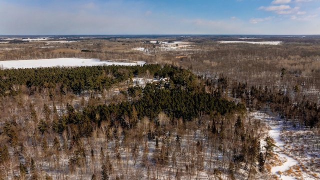 3324 52nd St SW, Pequot Lakes, MN 56472 - snowy aerial view featuring a forest view