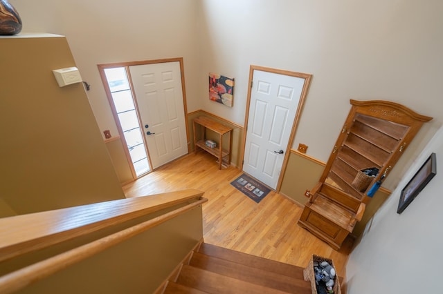 entryway featuring light hardwood / wood-style flooring