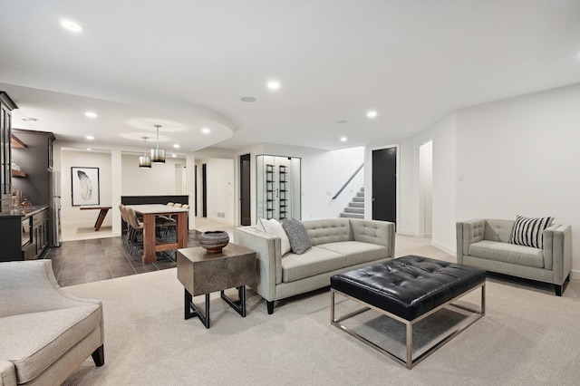 view of carpeted living room