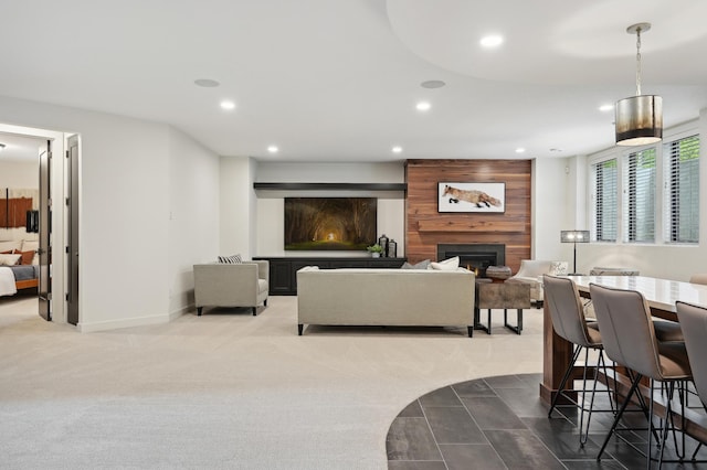 view of carpeted living room