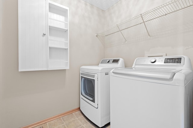 laundry room featuring separate washer and dryer