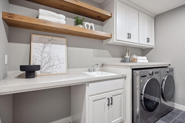 4718 Ordell Trl N, Stillwater, MN 55082 - laundry room with washer and dryer, cabinet space, and baseboards