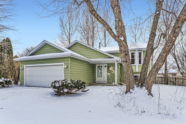 view of front of house featuring a garage