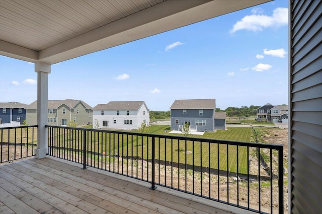 1683 Oak Creek Ct, Chaska, MN 55318 - wooden terrace featuring a residential view and a yard