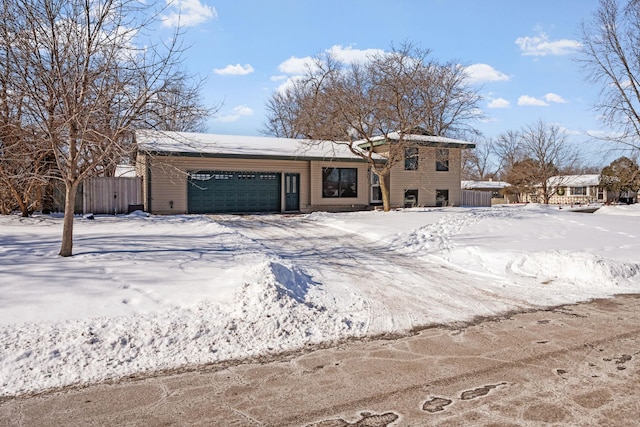 tri-level home with a garage