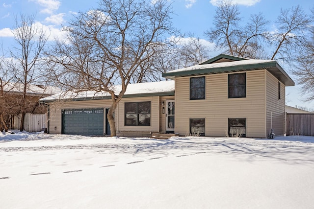 tri-level home featuring a garage