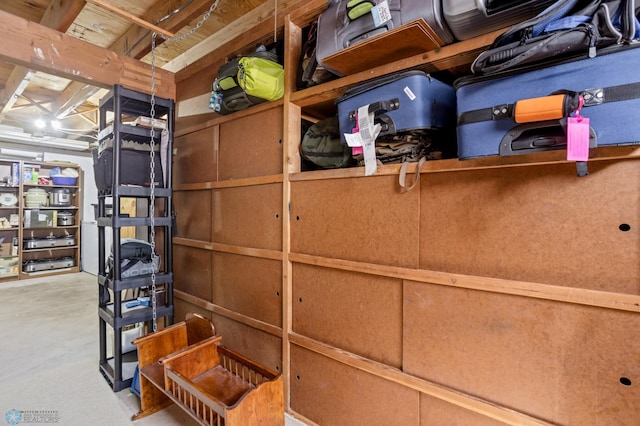 view of storage room