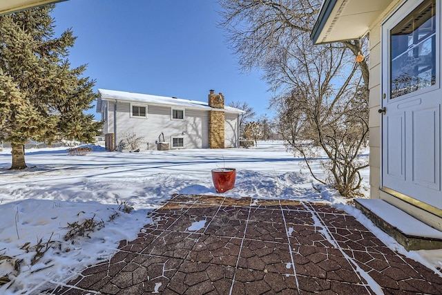 view of snowy yard