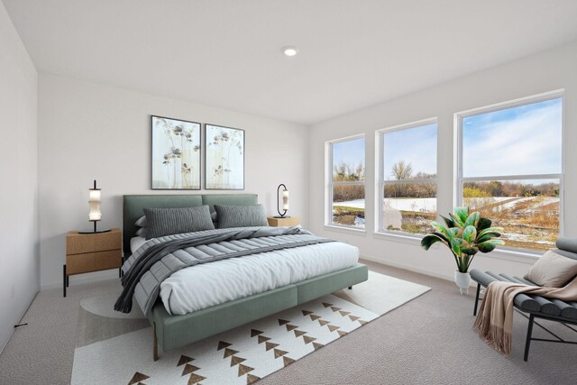 bedroom featuring baseboards and carpet floors