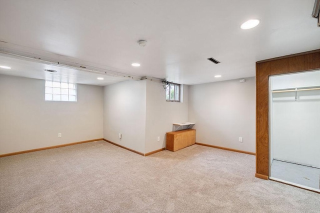 926 19th Ave E, Duluth, MN 55812 - basement featuring carpet, recessed lighting, and plenty of natural light